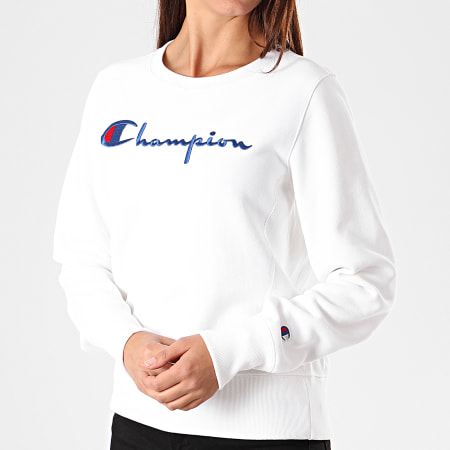 Champion - Sudadera de cuello redondo para mujer 112188 Blanco