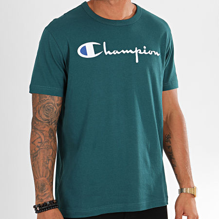 Champion - Tee Shirt Big Script 210972 Vert