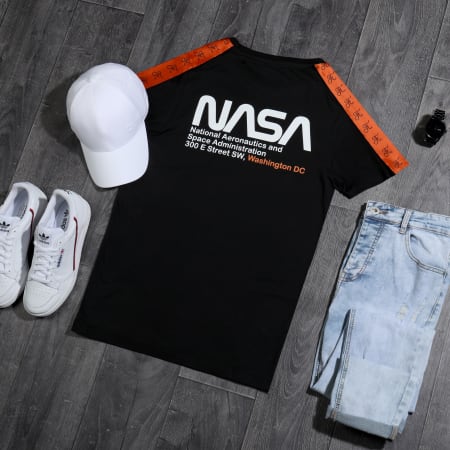 Final Club - Camiseta De Exploración Espacial Con Tiras Y Bordado 288 Negro