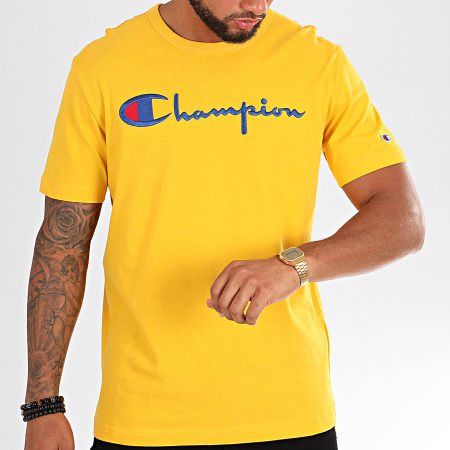Champion - Camiseta Big Script 210972 Amarillo