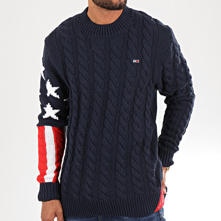 Tommy Jeans - Americana Bandera Sweater 6997 Azul Marino Rojo Blanco