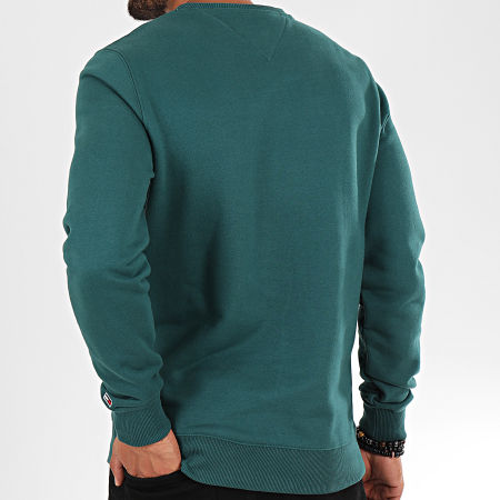 Tommy Jeans - Sweat Crewneck Essential Flag 7024 Vert Sapin