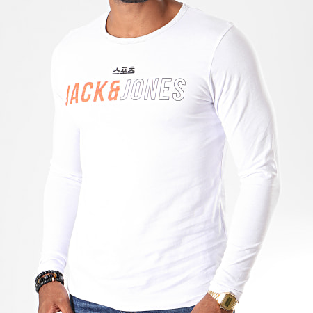 Jack And Jones - Tee Shirt Manches Longues Mondo Blanc