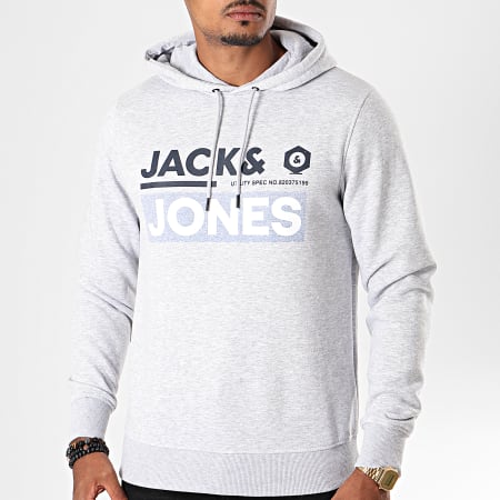 Jack And Jones - Sudadera con capucha Jammin gris jaspeado