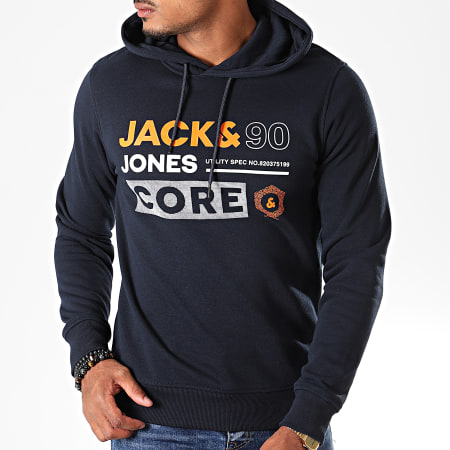 Jack And Jones - Sweat Capuche Jammin Bleu Marine