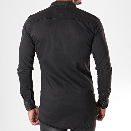MTX - Camisa Jean Manga Larga PB012 Negro