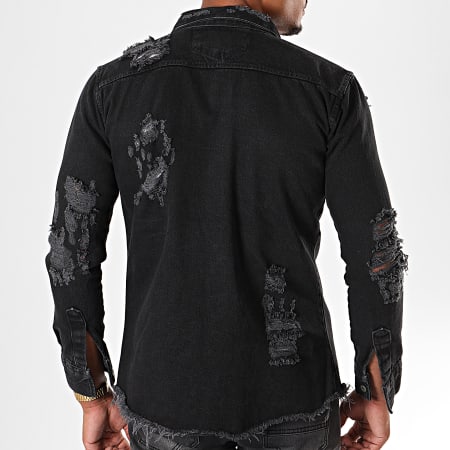 MTX - Camisa Jean Manga Larga PB014 Negro