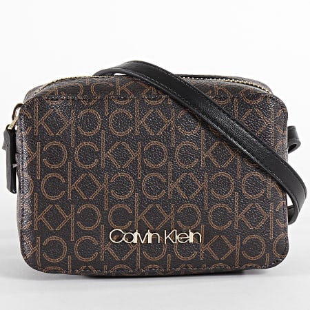 Calvin Klein - Bolso de mano para mujer Camera Bag Mono 5868 Marrón