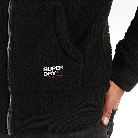 Superdry - Sweat Zippé Capuche Core Sherpa M2000004A Noir