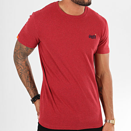 Superdry - Tee Shirt Ol Vintage Embroidery M1000020A Rouge Chiné