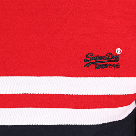 Superdry - Camiseta de manga larga OL Color Block M6000007A Rojo Azul marino