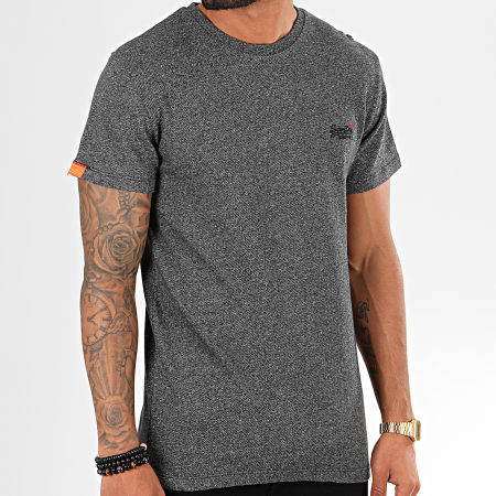 Superdry - Tee Shirt Ol Vintage Embroidery M1000020A Gris Anthracite Chiné
