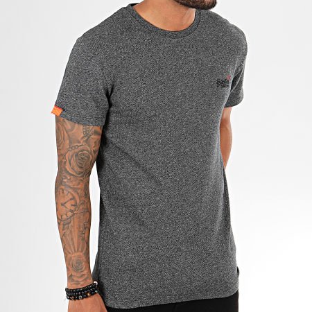 Superdry - Tee Shirt Ol Vintage Embroidery M1000020A Gris Anthracite Chiné