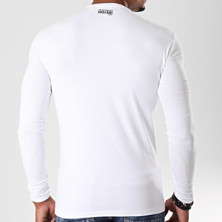 Antony Morato - Tee Shirt Manches Longues Abbigliamento MMKL0252 Blanc Noir