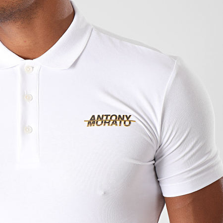 Antony Morato - Polo Manches Courtes Abbigliamento MMKS01600 Blanc