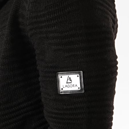Armita - Alex Gilet nero con cappuccio e zip