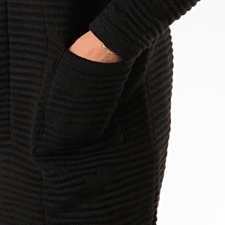 Armita - Alex Gilet nero con cappuccio e zip