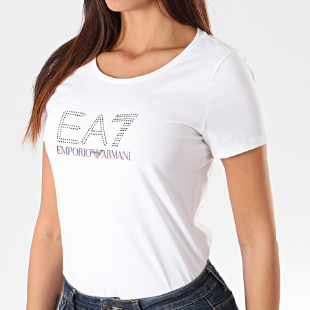EA7 Emporio Armani - Camiseta Mujer Slim 6GTT60-TJ29Z Blanca