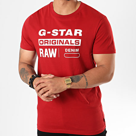 G-Star - Camiseta Gráfico 8 D14143-336 Rojo