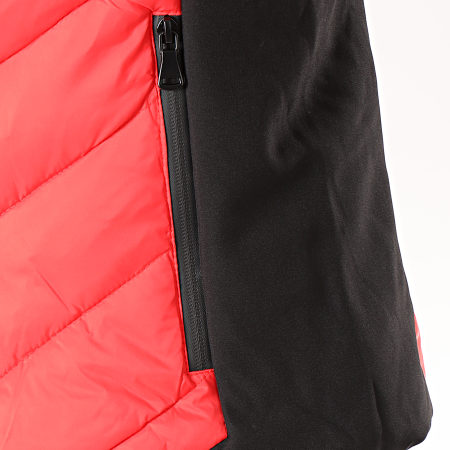Anderwood - Chaqueta de piel con capucha y cremallera MZ8083 Rojo Negro
