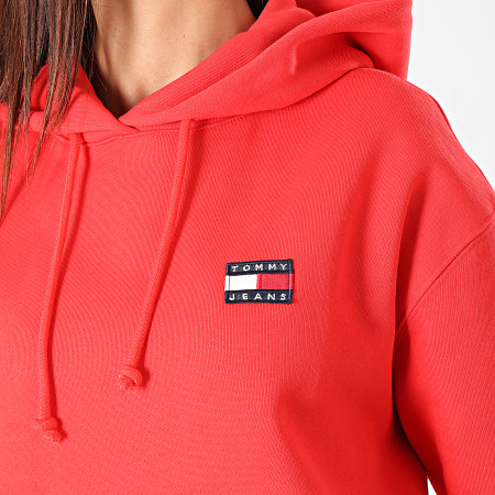 Tommy Jeans - Sweat Capuche Femme Tommy Badge 6815 Rouge