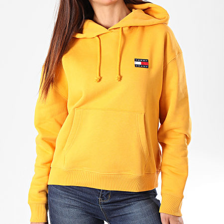 Tommy Jeans - Sweat Capuche Femme Tommy Badge 6815 Jaune