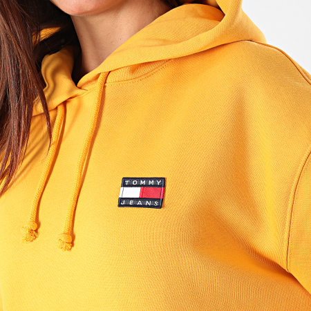 Tommy Jeans - Tommy Badge Mujer Sudadera con Capucha 6815 Amarillo