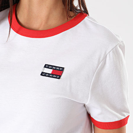 Tommy Jeans - Camiseta Ringer Badge para mujer 7226 White