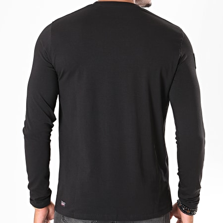 US Polo ASSN - Tee Shirt Manches Longues USPA Flag Noir