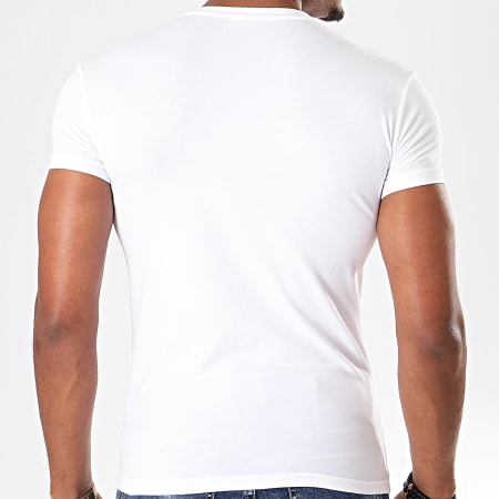 Emporio Armani - Camiseta con cuello en V 110810-9A516 Blanco