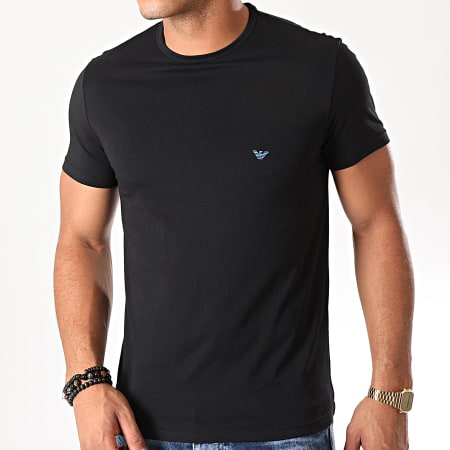 Emporio Armani - Pack De 2 Camisetas 111267-9A722 Negro Azul Real