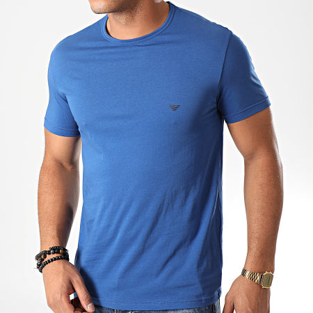 Emporio Armani - Lot De 2 Tee Shirts 111267-9A722 Noir Bleu Roi
