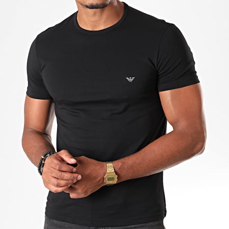 Emporio Armani - Pack de 2 camisetas 111267-9A722 Negro Ratón Gris