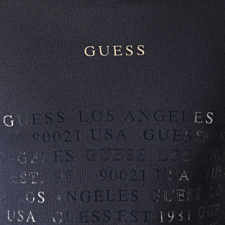 Guess - Tee Shirt M94I83R5JK0 Bleu Marine Doré