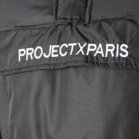 Project X Paris - Parka Demi Zip Capuche Fourrure 1950005 Noir