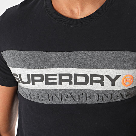 Superdry - Tee Shirt Trophy M1000052B Noir Gris Chiné