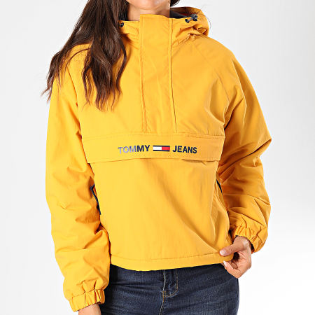 Tommy Jeans - Chaqueta Outdoor Mujer Acolchada Popover 7449 Amarillo