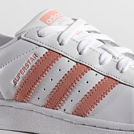 Adidas Originals - Mujer Superstar EF9249 Footwear White Gloss Pink Core Black Trainers