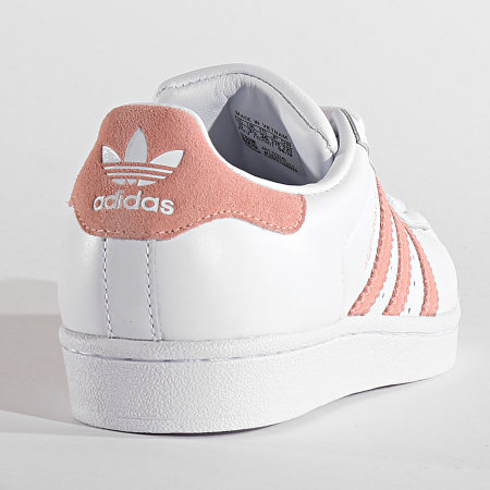 Adidas Originals - Baskets Femme Superstar EF9249 Footwear White Gloss Pink Core Black