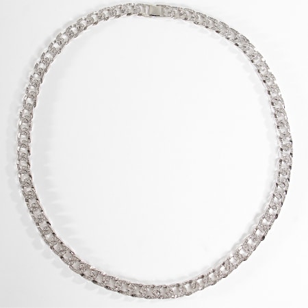 California Jewels - Collar Curb Llamativo en Plata