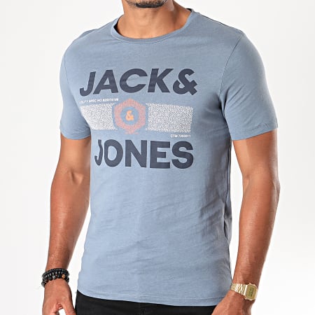 Jack And Jones - Tee Shirt Slim Jammin Bleu Clair