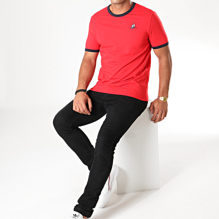 Le Coq Sportif - Tee Shirt Essential Bicolore N°1 1922428 Rouge