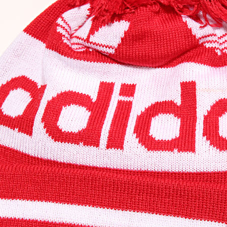 Adidas Originals - Gorro Jacquard Pom ED8763 Rojo Blanco