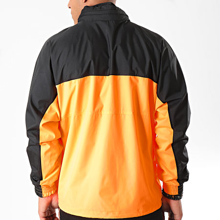 Adidas Originals - Sweat Col Zippé A Bandes Vocal Neon EK4335 Orange Noir Blanc