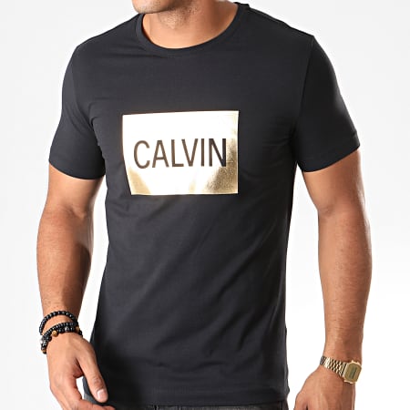 Calvin Klein - Tee Shirt Slim 3498 Noir Doré