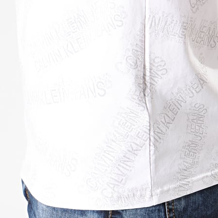 Calvin Klein - Camiseta AD Stretch 3542 Blanco Gris