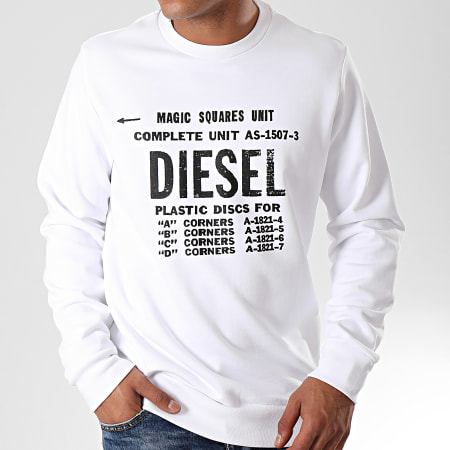 Diesel - Sudadera Cuello Redondo 00S57H Blanco