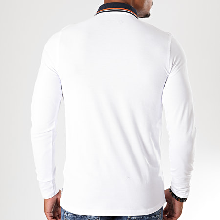 Jack And Jones - Polo Manches Longues Challenge Blanc