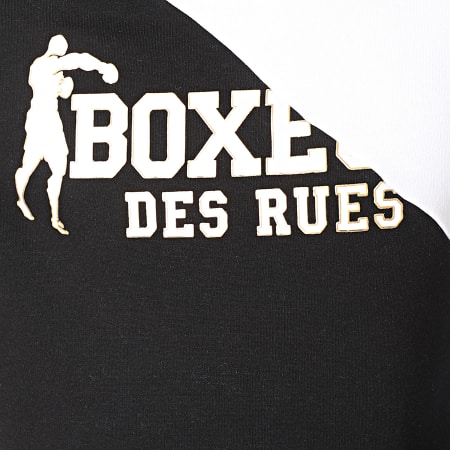 Boxeur Des Rues - Sweat Capuche 40013L Noir Blanc Doré