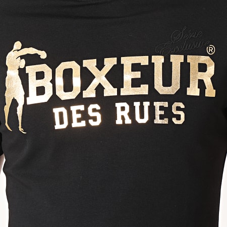 Boxeur Des Rues - Tee Shirt Slim 02ESY Noir Doré